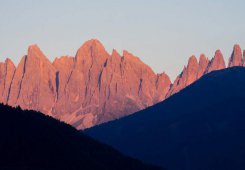 Ausblick zu den Geisler Spitzen